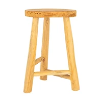 Hello Honey® Natural Bleached Teakwood Round Stool