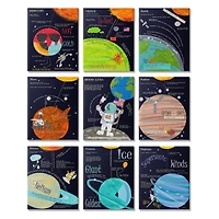Stupell Industries Facts about Our Solar System Astronaut Galaxy Travel Canvas Wall Art, 11" x 14"