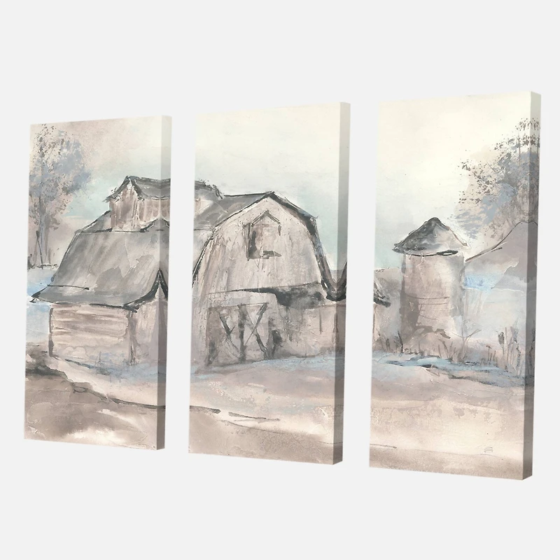 Designart - Farmhouse Barn Grey V