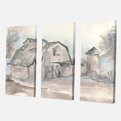 Designart - Farmhouse Barn Grey V