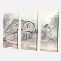 Designart - Farmhouse Barn Grey V
