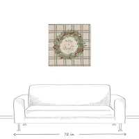 Merry & Bright Plaid Canvas Wall Art
