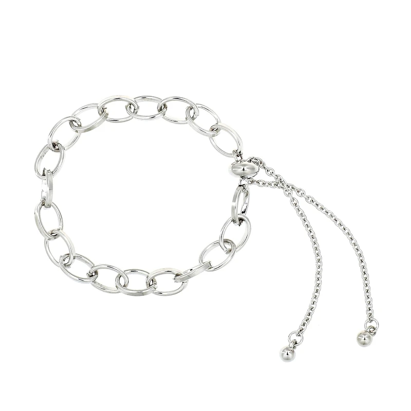 Rhodium Cable Slider Charm Bracelets, 2ct. by Bead Landing™