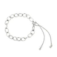 Rhodium Cable Slider Charm Bracelets, 2ct. by Bead Landing™