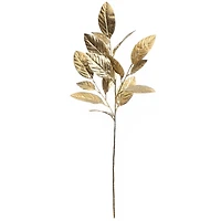 32.5" Gold Metallic Magnolia Leaves Stem by Ashland®