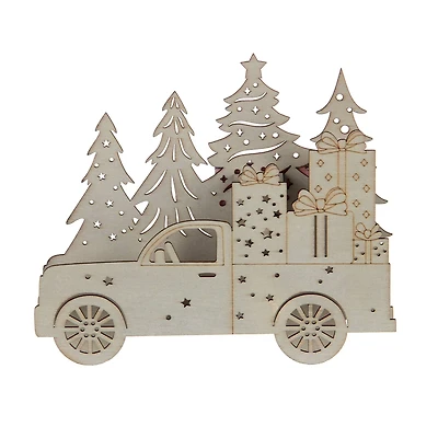 7" Truck with Presents LED DIY Wood Décor by Make Market®