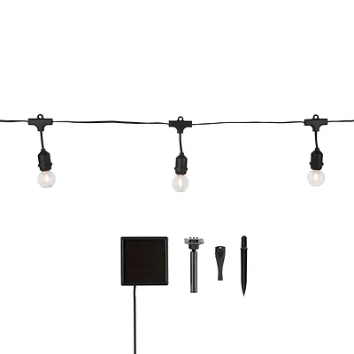 10ct. Warm White LED Shatterproof Globe Bulb Solar String Lights by Ashland