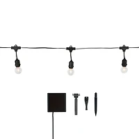 10ct. Warm White LED Shatterproof Globe Bulb Solar String Lights by Ashland