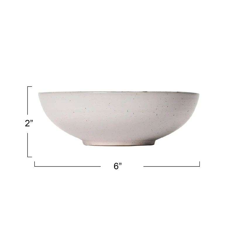 Hello Honey® Antique White & Blue Reactive Glaze Stoneware Bowl Set