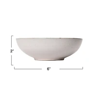 Hello Honey® Antique White & Blue Reactive Glaze Stoneware Bowl Set