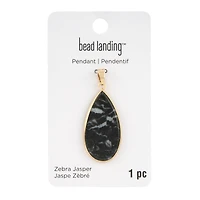 Zebra Jasper Teardrop Pendant by Bead Landing™