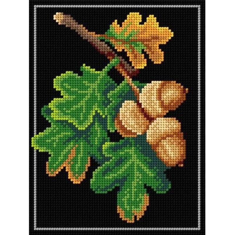 Orchidea Oak Printed Tapestry Needlepoint Canvas For Halfstitch Without Yarn