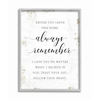 Stupell Industries Always Follow Your Heart Phrase Country Home Charm Framed Wall Art