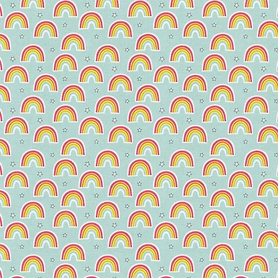 Fabric Editions Rainbow Sky Cotton Fabric