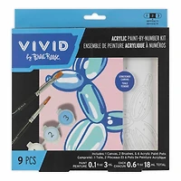 VIVID by Brea Reese® Balloon Dog Acrylic Paint-by-Number Kit