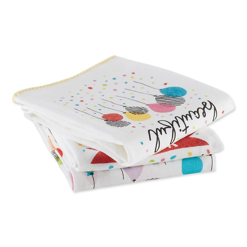 DII® Happy Birthday Embellished Dishtowel Set