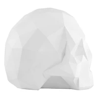 6" White Origami Skull Tabletop Figurine
