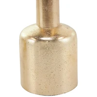 Gold Aluminum Taper Candle Holder with Rounded Bases Set