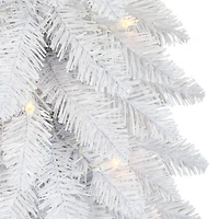 4ft. Pre-Lit White Artificial Alpine Pencil Tree, Clear Lights