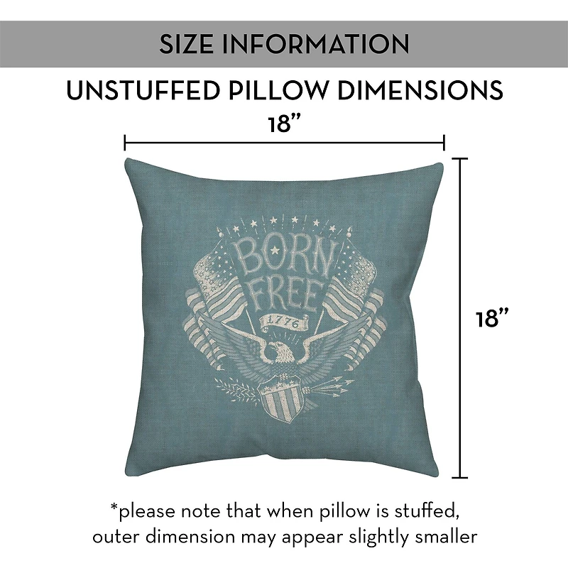 18" Born Free Indoor Outdoor Pillow