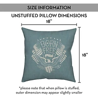 18" Born Free Indoor Outdoor Pillow
