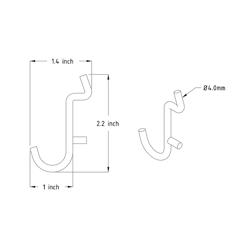 Pegboard J-Hooks by Simply Tidy™