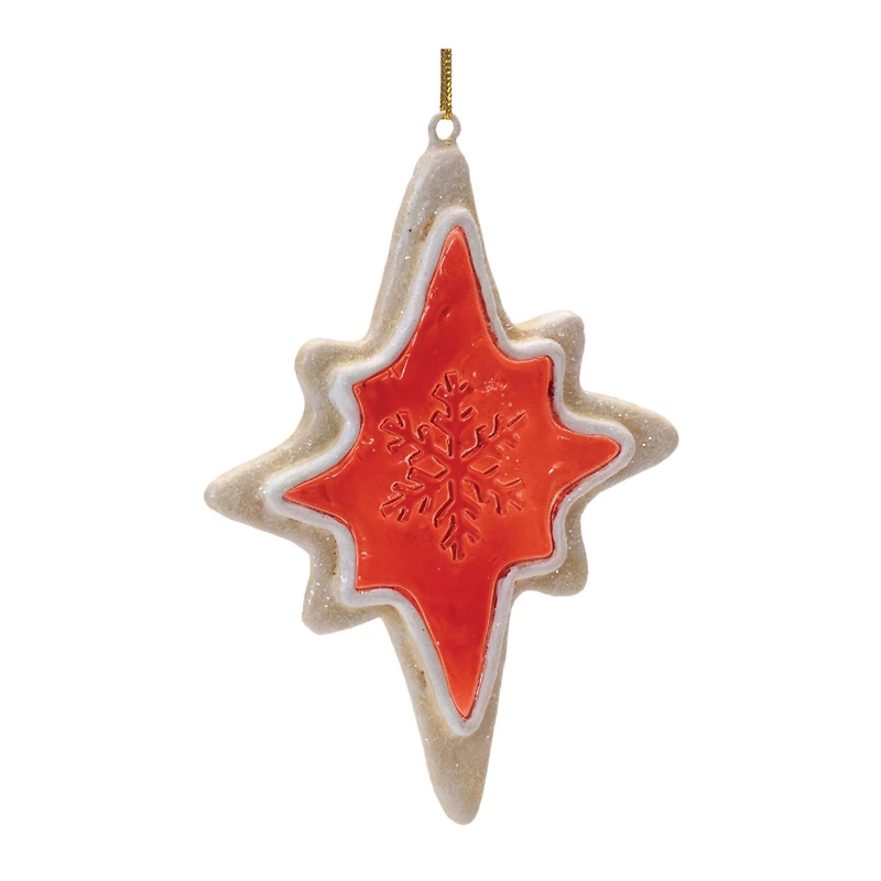 Frosted Cookie Star & Snowflake Ornament Set