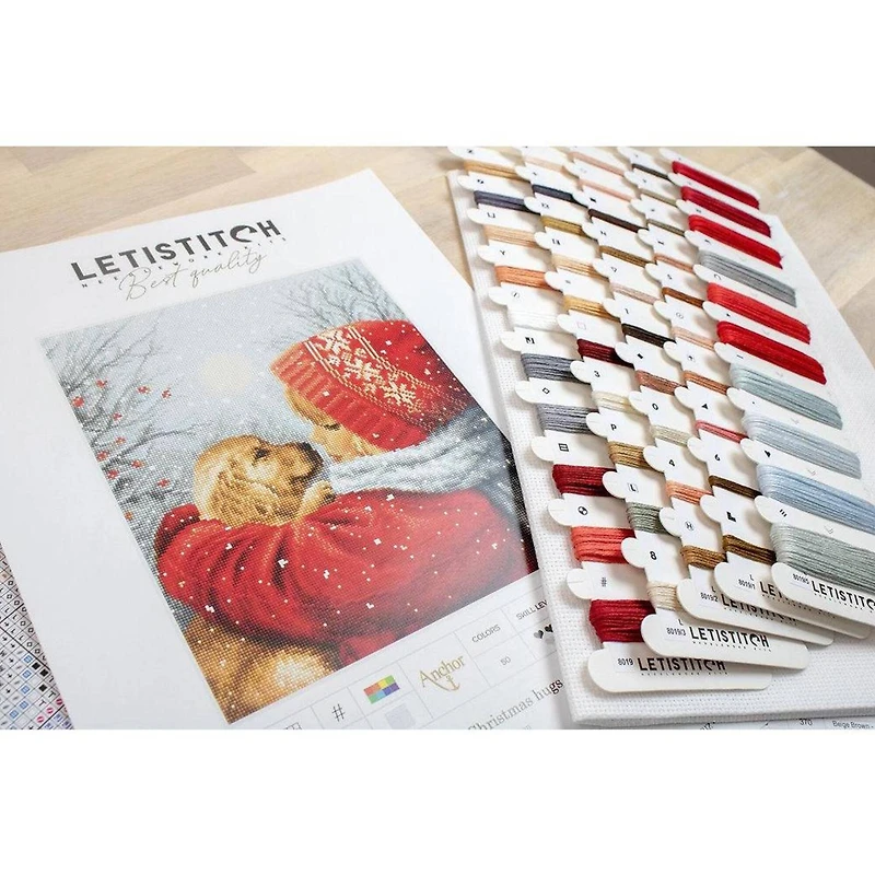 Letistitch Christmas Hugs Counted Cross Stitch Kit