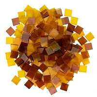 Oceanside Compatible™ Small Amber Mosaic Stained Glass Squares, 8oz.