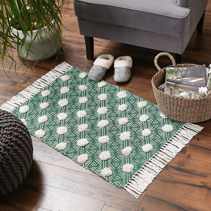 DII® Diamond Textured Hand-Loomed Shag Rug