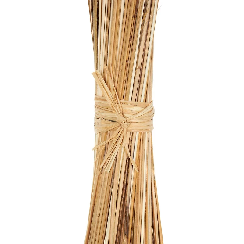 3.4ft. Brown Dried Plant Pampas Grass Natural Foliage with Fan Palm Leaves