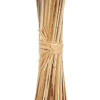 3.4ft. Brown Dried Plant Pampas Grass Natural Foliage with Fan Palm Leaves