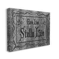 Stupell Industries Here Lies Stella Live Grave Canvas Wall Art