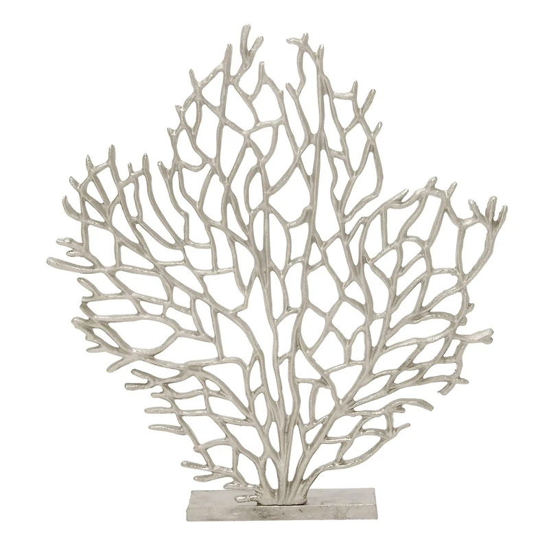 21" Silver Aluminum Coastal Nature Sculpture