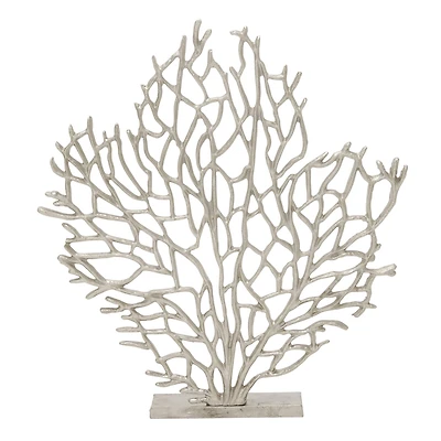 21" Silver Aluminum Coastal Nature Sculpture