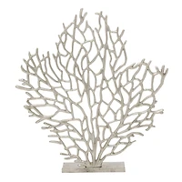 21" Silver Aluminum Coastal Nature Sculpture