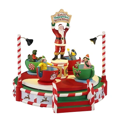 Lemax® Carnival Santa's Peppermint Teacup Spinner