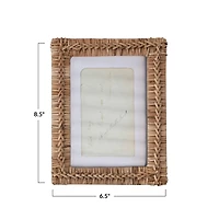 Hello Honey® Natural Boho Handwoven Rattan 5" x 7" Photo Frame