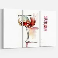 Designart - Red Wine on White Background