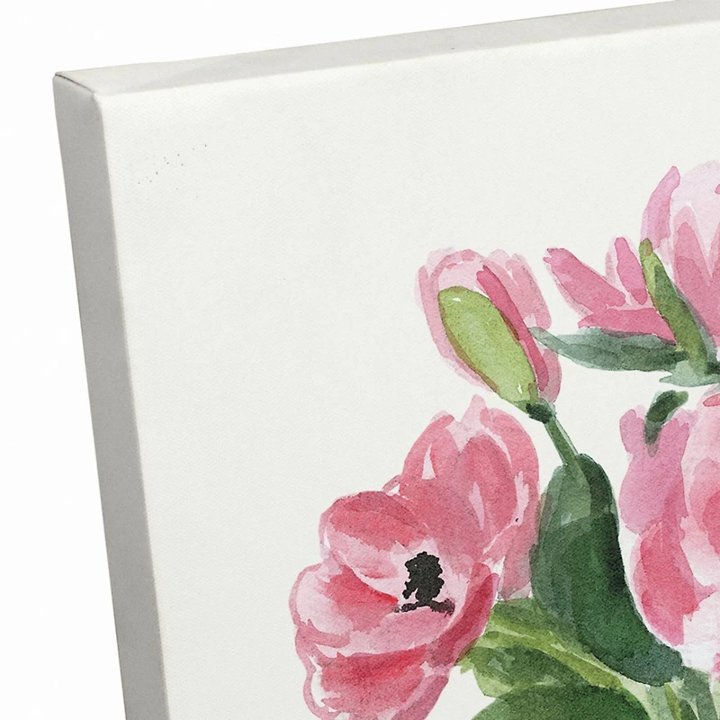 Blue Vase Florals 11" x 14" Canvas Wall Art