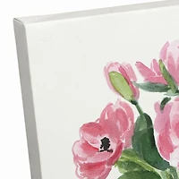 Blue Vase Florals 11" x 14" Canvas Wall Art