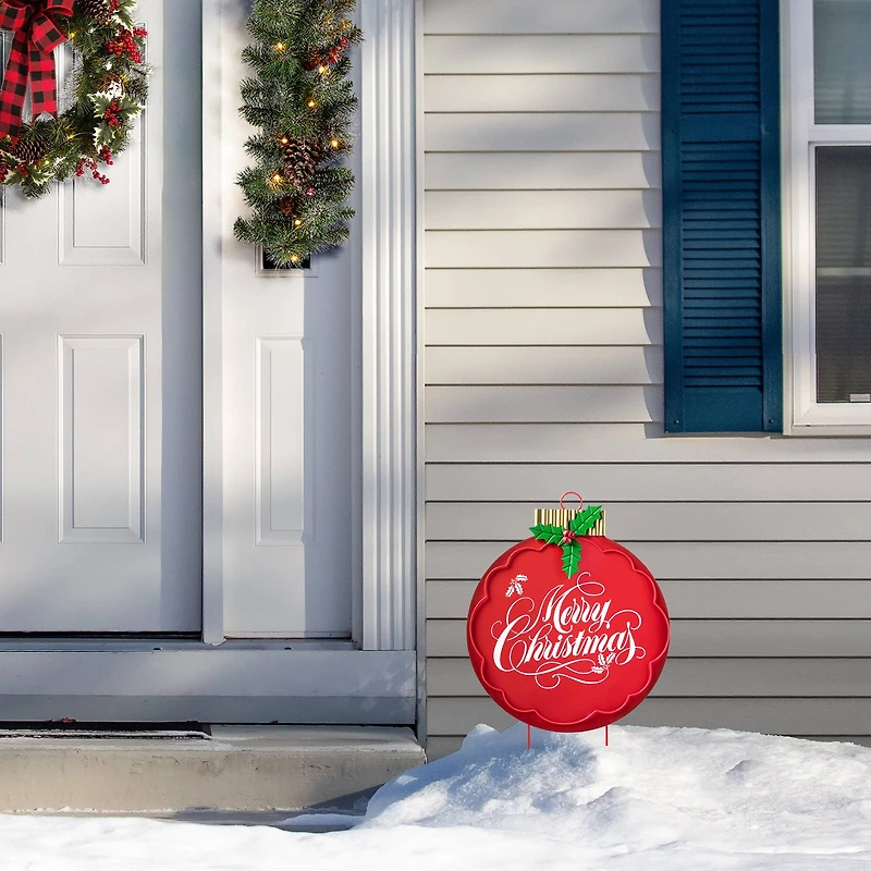 Glitzhome® 24" Metal Ornament Yard Stake