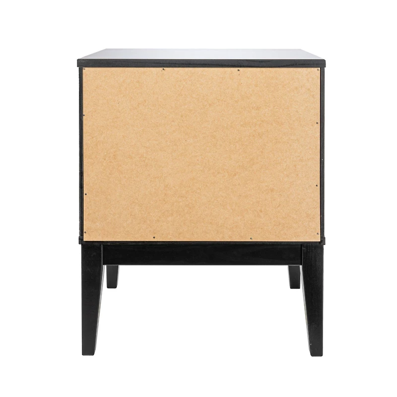 Hello Honey® Crawford 24" Nightstand with Storage Drawers and Natural Woven Cane Detail