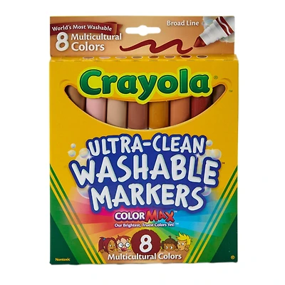 Crayola® Washable™ Multicultural 8 Color Broad Line Marker Set