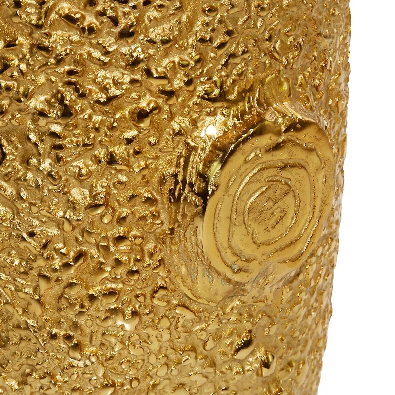 17" Gold Textured Contemporary Stool