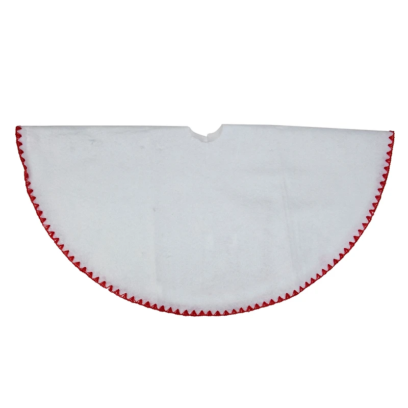 26" White Shell Stitching Christmas Tree Skirt