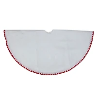 26" White Shell Stitching Christmas Tree Skirt