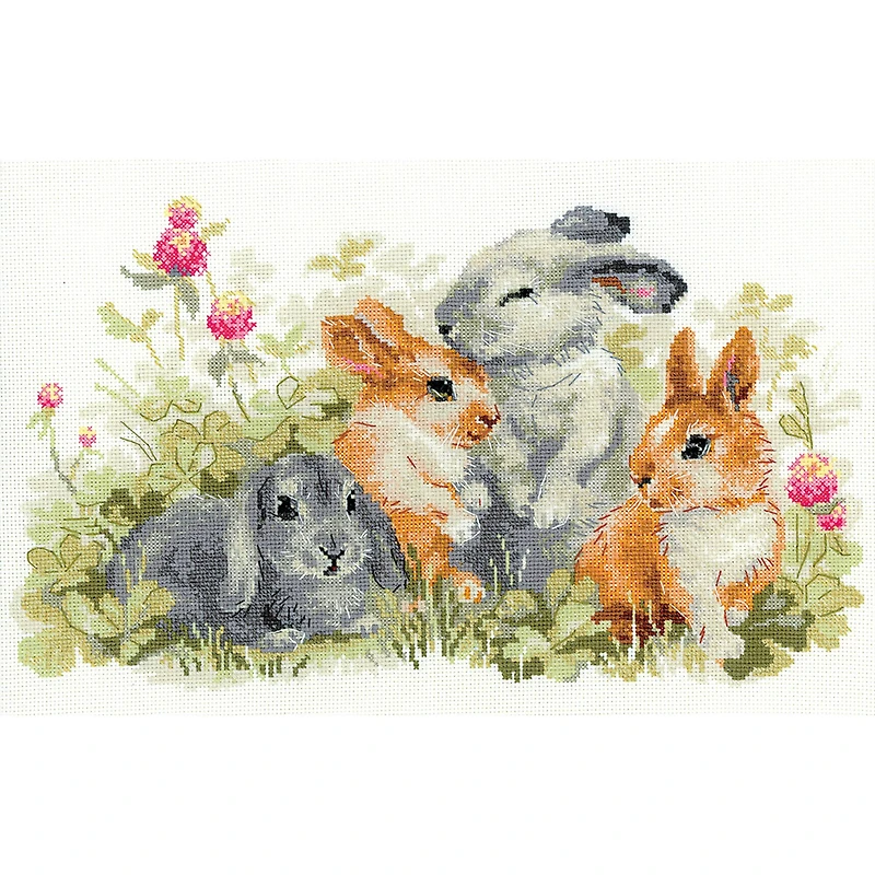 RIOLIS Funny Rabbits Counted Cross Stitch Kit