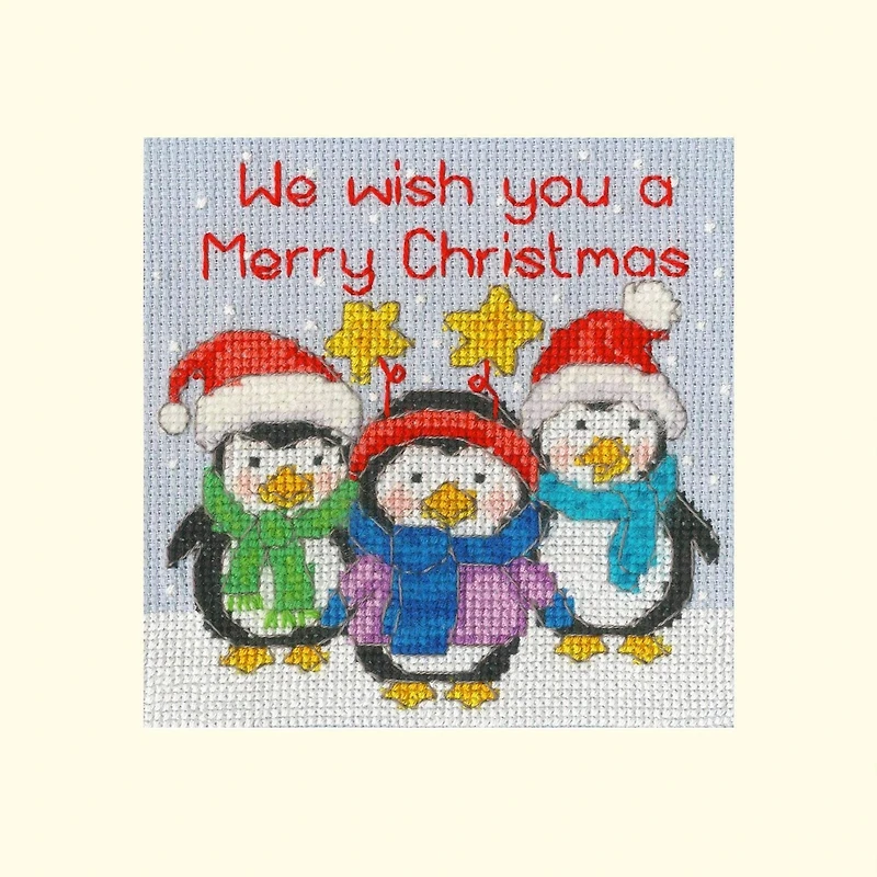 Bothy Threads Penguin Pals Counted Cross Stitch Christmas Card Kit