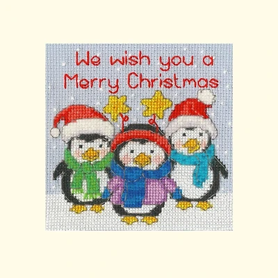 Bothy Threads Penguin Pals Counted Cross Stitch Christmas Card Kit